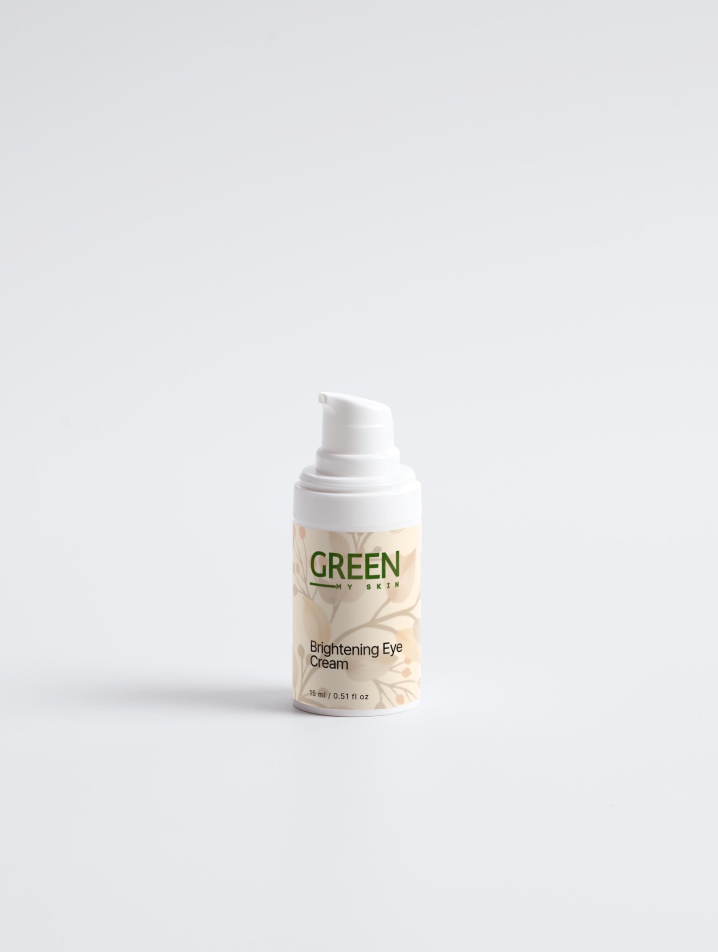 Vegan brightening eye cream with organic, cruelty-free ingredients to reduce dark circles, puffiness, and brighten the under-eye area, available at greenmyskin.com